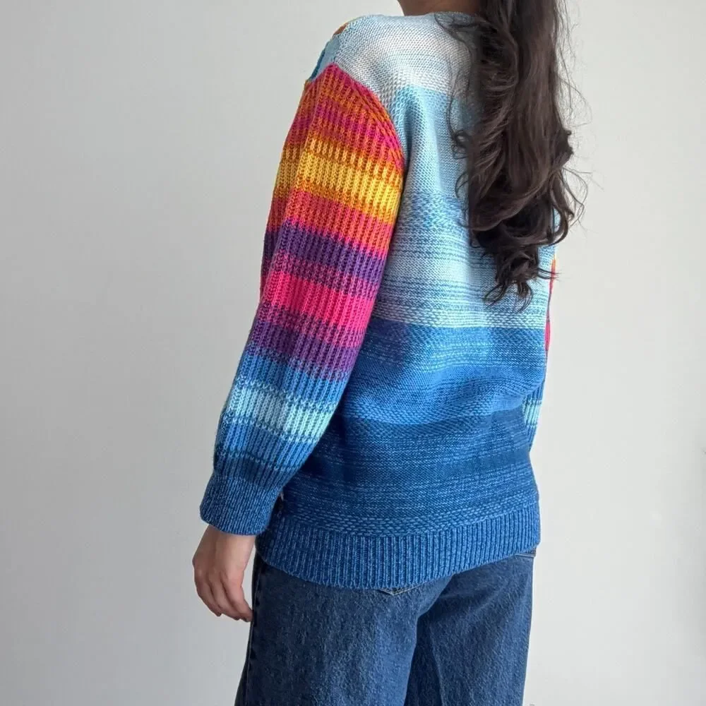 Stella McCartney Sweater Womens 38 Kind Smile Intarsia Jumper Wool Cotton Color - Picture 2 of 16